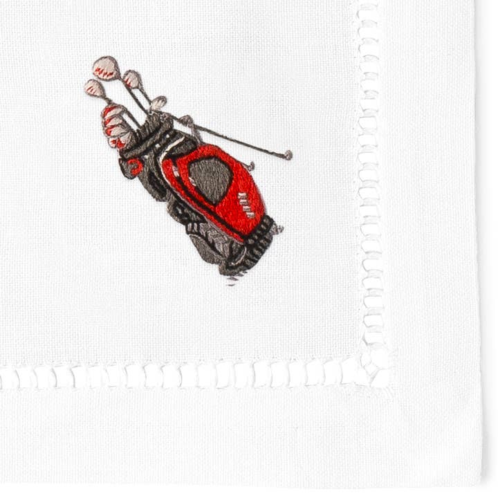 Henry Handwork - Wholesale Dinner & Cloth Napkin - Golf Cocktail Napkins | Mixed Set of 4