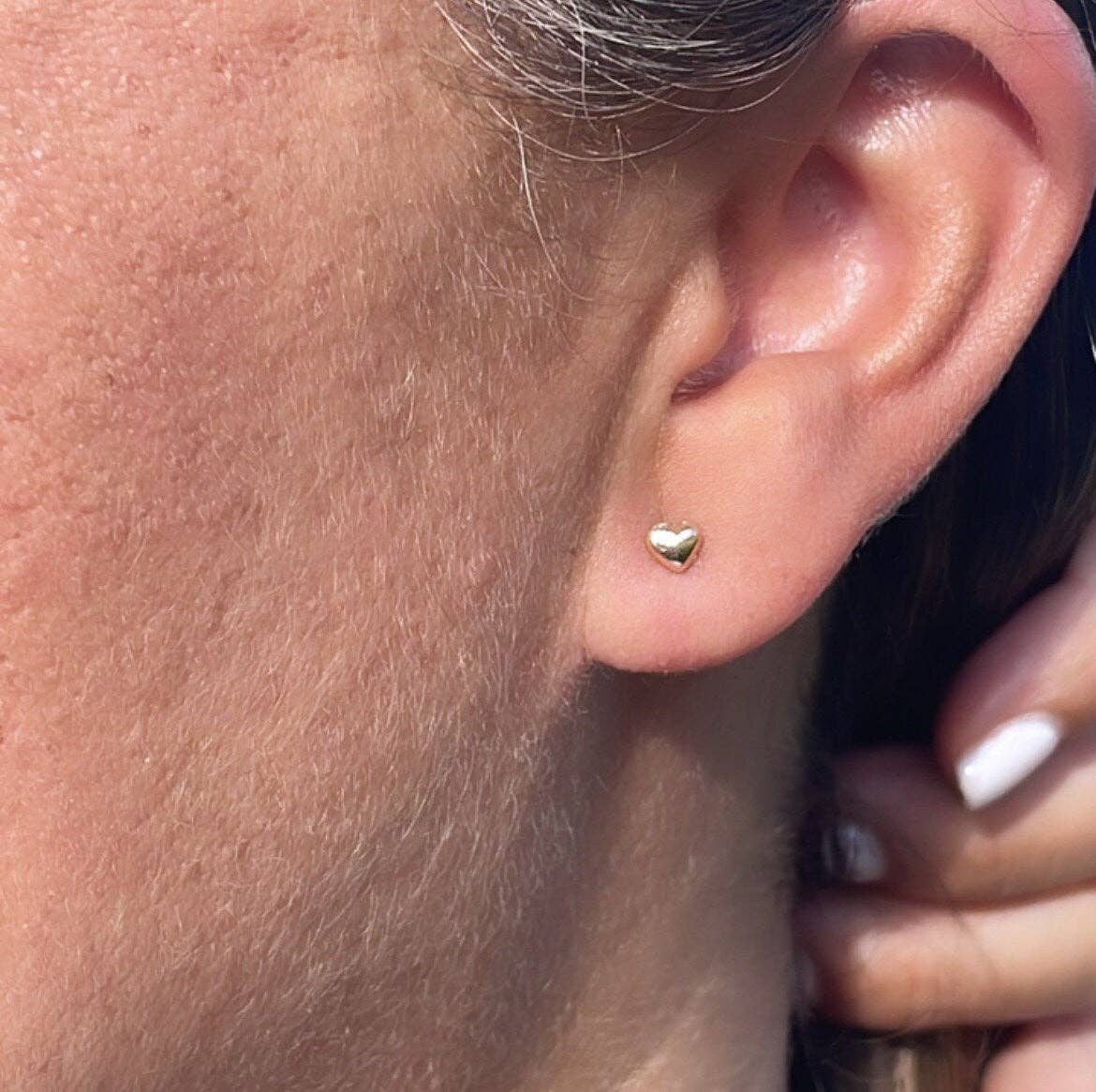 Milie – Engroshandel Ørestikkere – 18k GF Enkle Baby Hjerte Øreringe8
