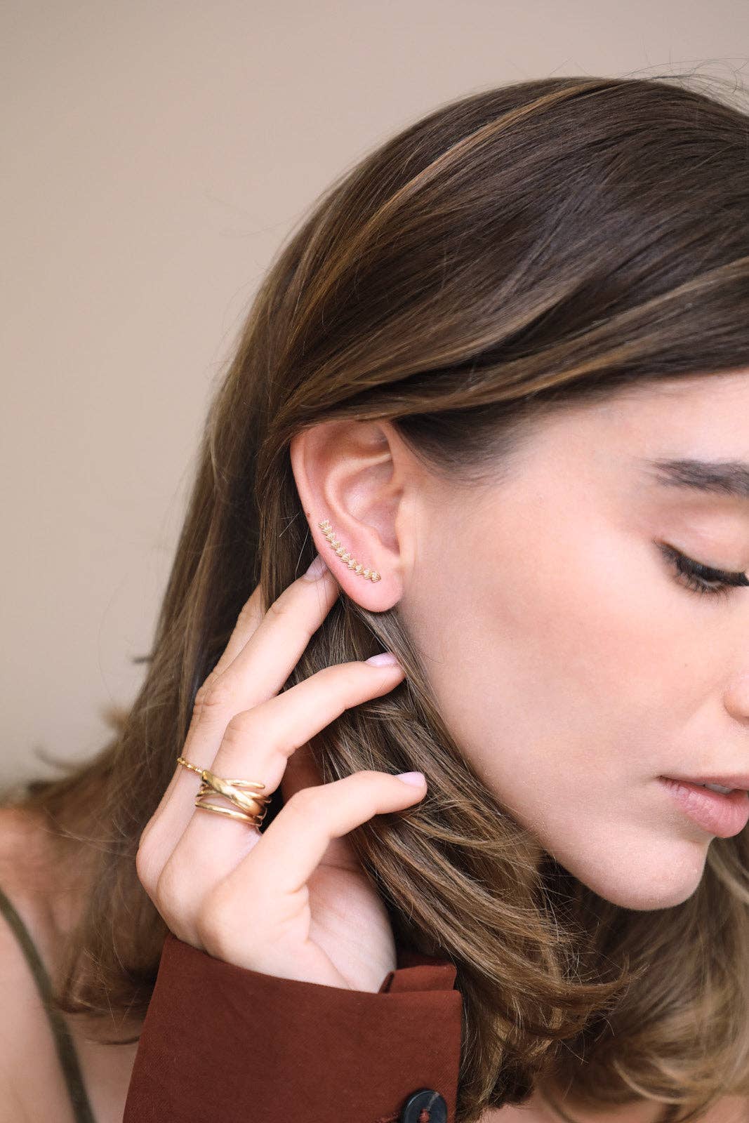 Waekura - Wholesale Ear Jackets/Climbers - Paolina Outlines1