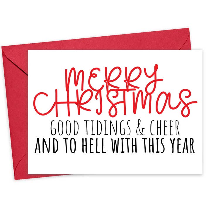 Sassy Christmas Cards Funny Holiday Card Sarcastic Cards for wholesale by R is for Robo