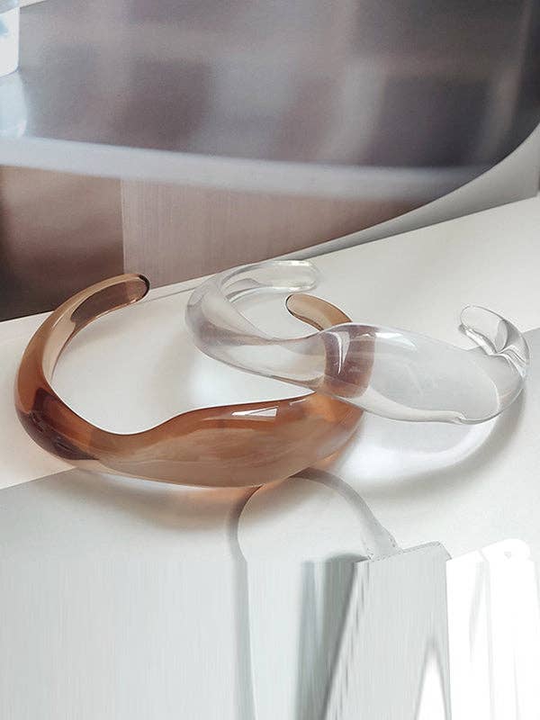 UZ Wholesale Store - Venta al por mayor Pulseras tipo brazalete - Pulsera de resina original simple y elegante0