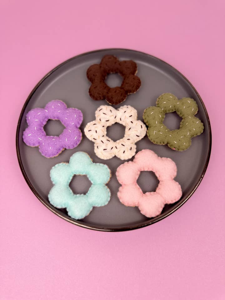 Mochi Donut Felt Food for wholesale by Knotty By Nature