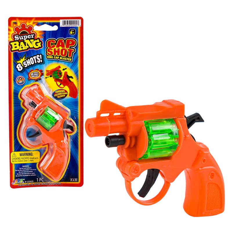Deluxe Import Trading - Wholesale Classic Toy - Kids - Super Bang Cap Shot Ring Cap Blaster - 8 Shots - 1 Piece0