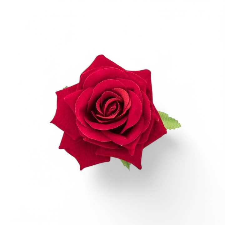 LA Jewelry Plaza - Wholesale Hair Clip - Women's - Red Rose Hair Clip Pony Tail Holder Set