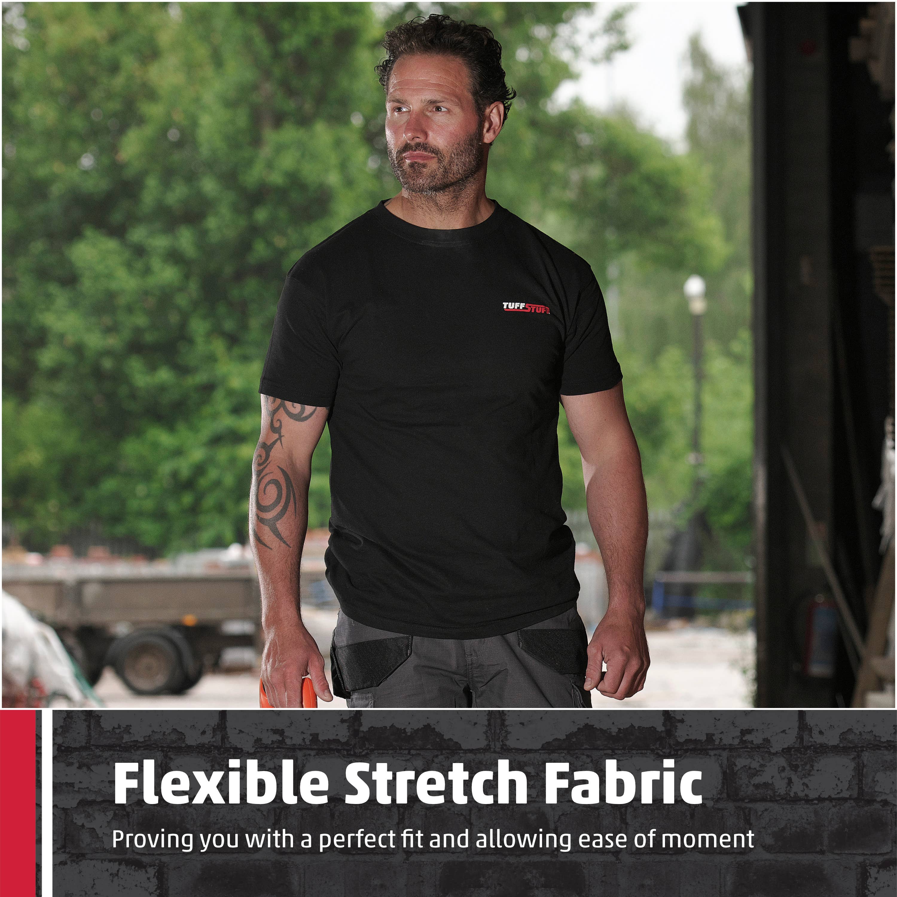 TuffStuff Workwear – wholesale Screen printed t-shirt – unisex – TuffStuff Logo T-Shirt, 180gsm, Lightweight & Breathable14