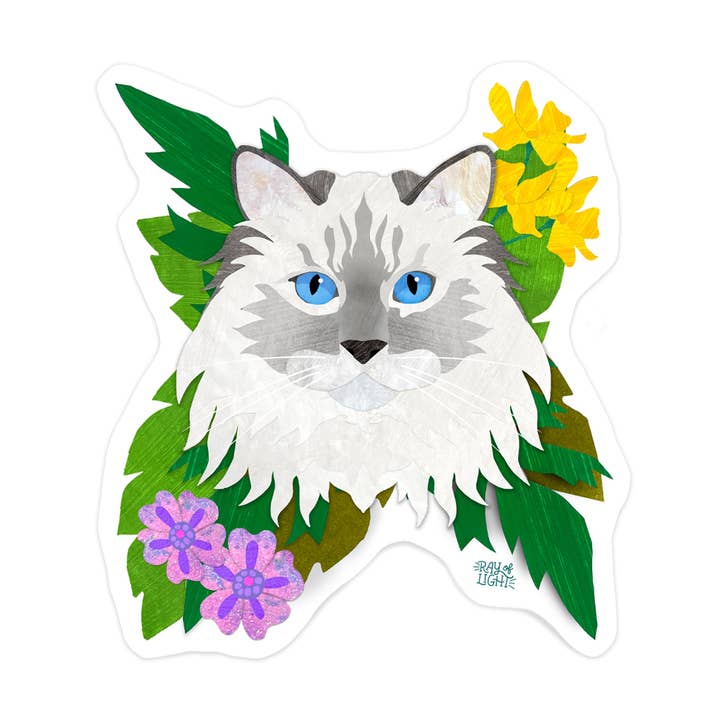 Ragdoll Cat Sticker for wholesale by Ray Of Light