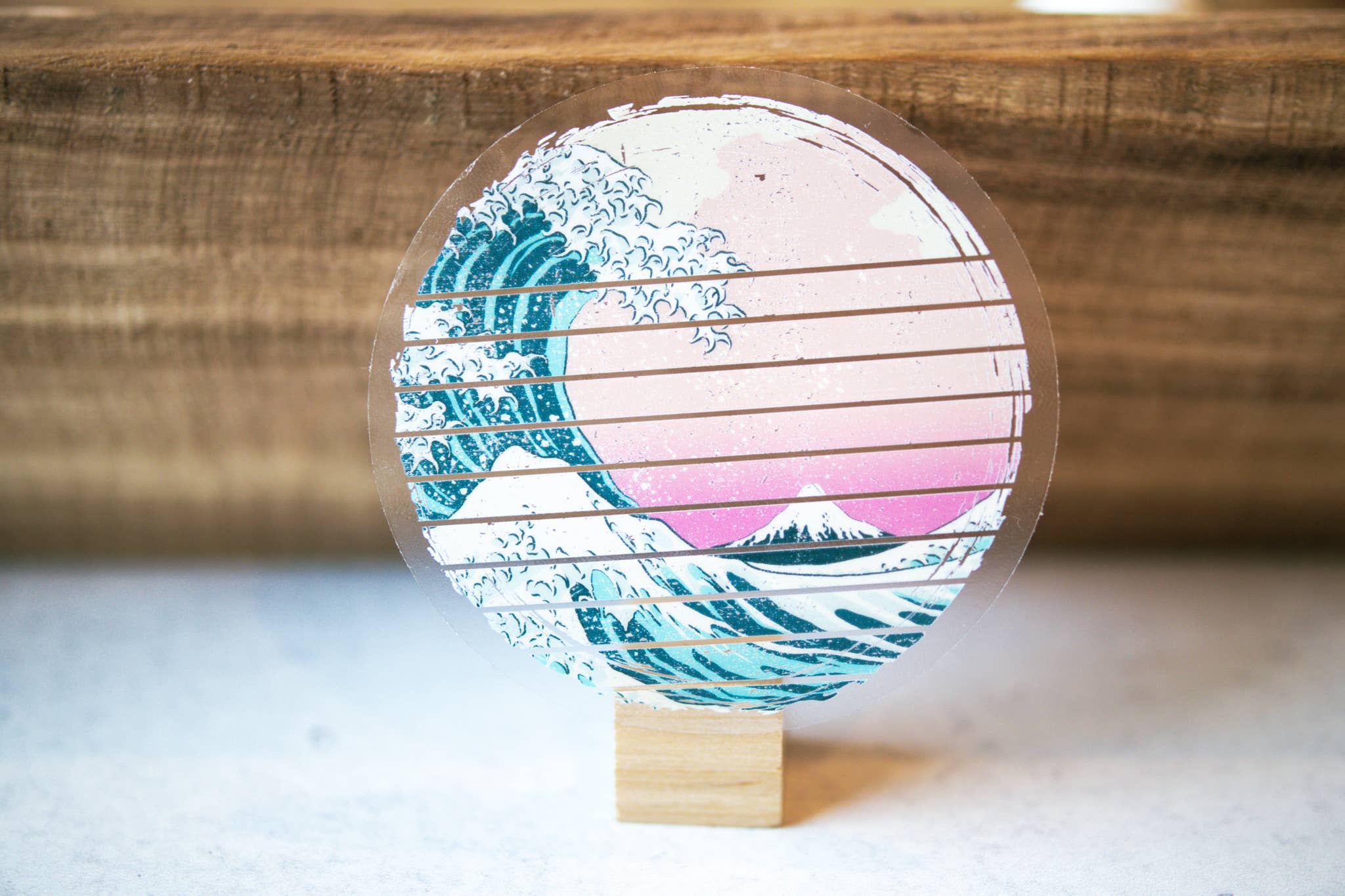 Savannah and James Co - Wholesale Sticker - Beach Wave, ClearVinyl Sticker, 3in.4