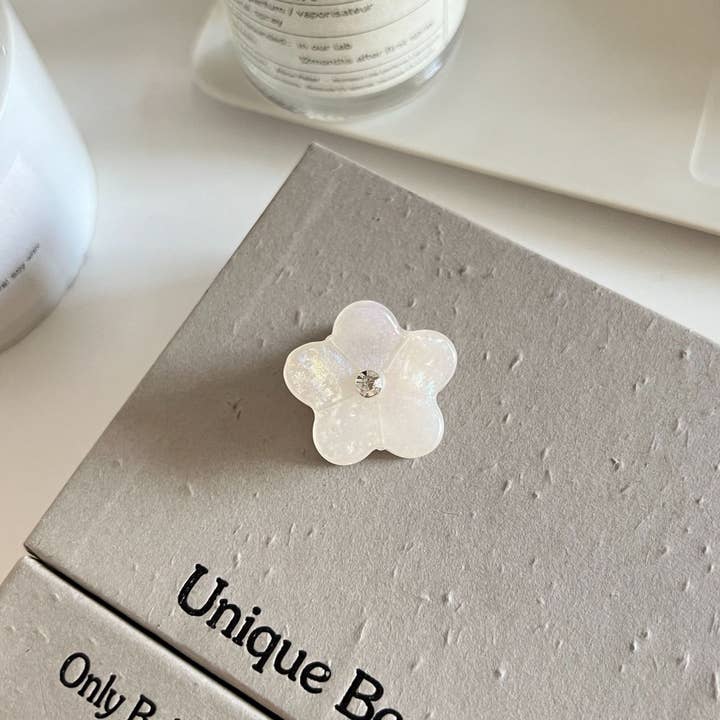 SoapElenGlen - Wholesale Hair Clip - Women's - Adorable Rhinestone - Embellished Flower Mini Hair Clips2