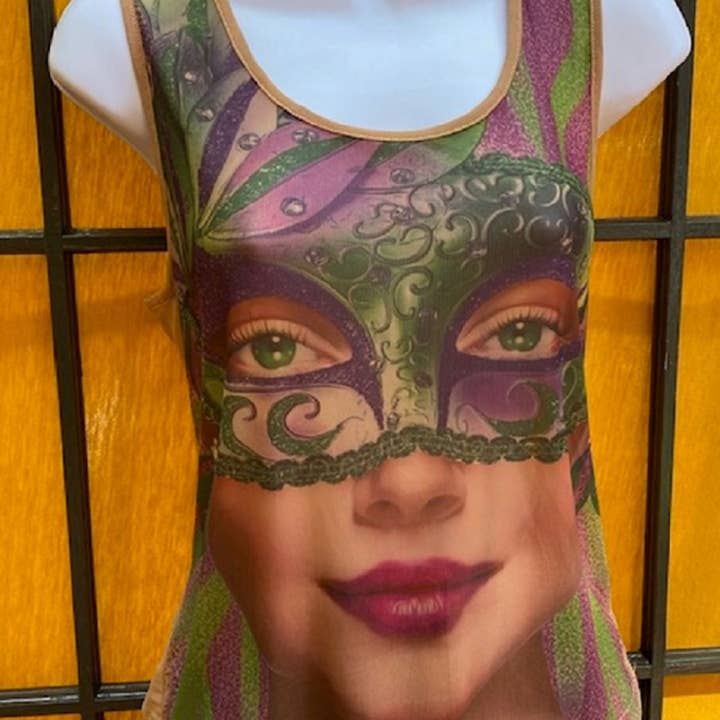 Wearable Art by BiB® Tank "Masquerade" for wholesale by Believe It's Bare ® "BiB"®