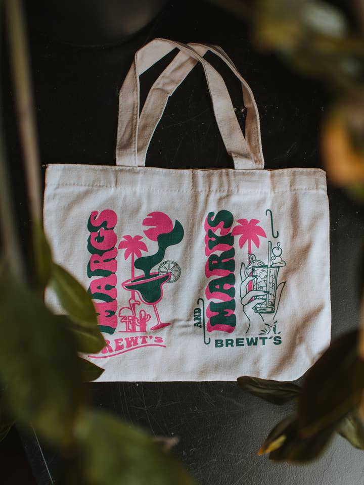 Reusable Tote Bag - 2 Pockets - Store Cocktail Mix & Spirit for wholesale by Brewt's