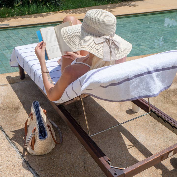 Arkwright Home - Wholesale Beach Towel - 2 Pack of Chaise Lounge Chair Towels, Fitted Pocket47