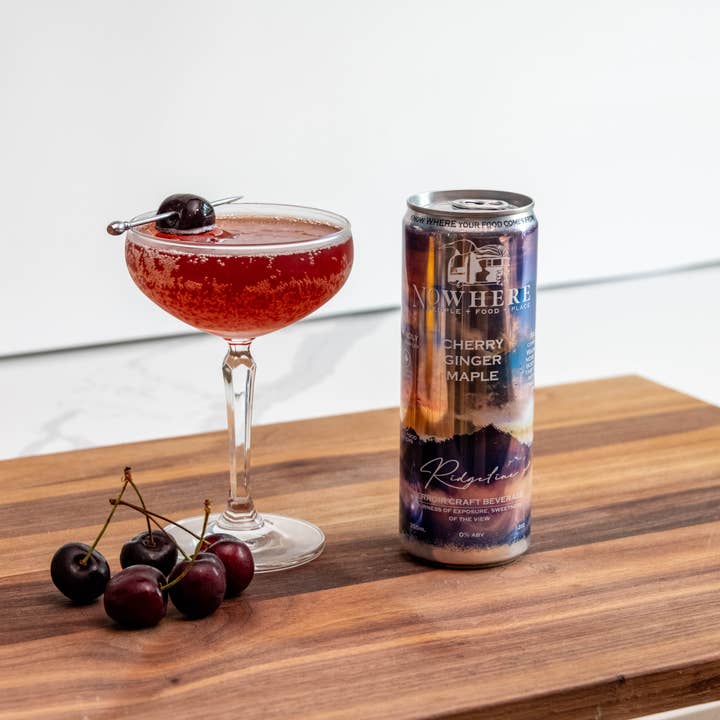 NoWhere - Wholesale Non-Alcoholic Aperitif/Mocktail - Ridgeline; Cherry, Ginger, Maple N/A Aperitif/Mocktail