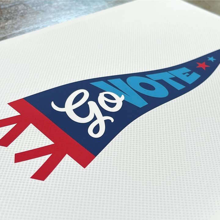 Dandymark - Wholesale Art Print - Go Vote Pennant Art Print1