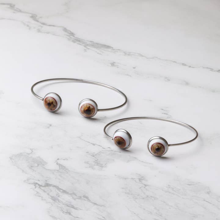Eyes Silver Cuff Bracelet for wholesale by Sunset Yogurt