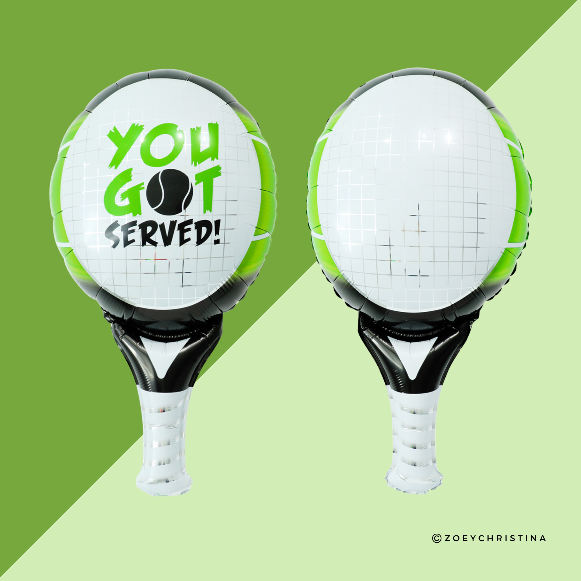 Zoey Christina - Wholesale Balloon - Tennis Racket Foil Balloon 32" – “You’ve Got Served” 1