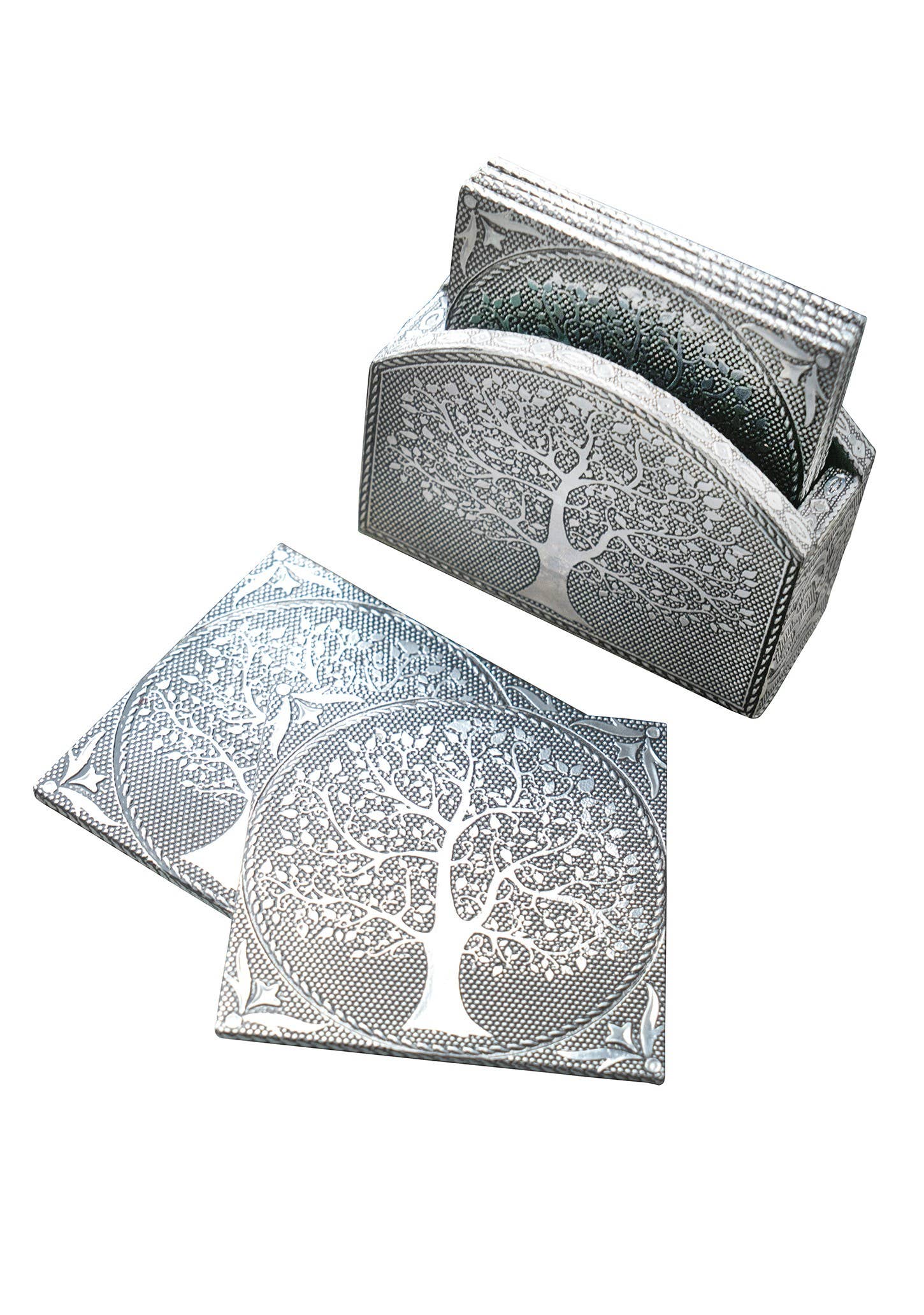 Namaste - Wholesale Coasters - Tree of Life Set of 6 Coasters in Holder1
