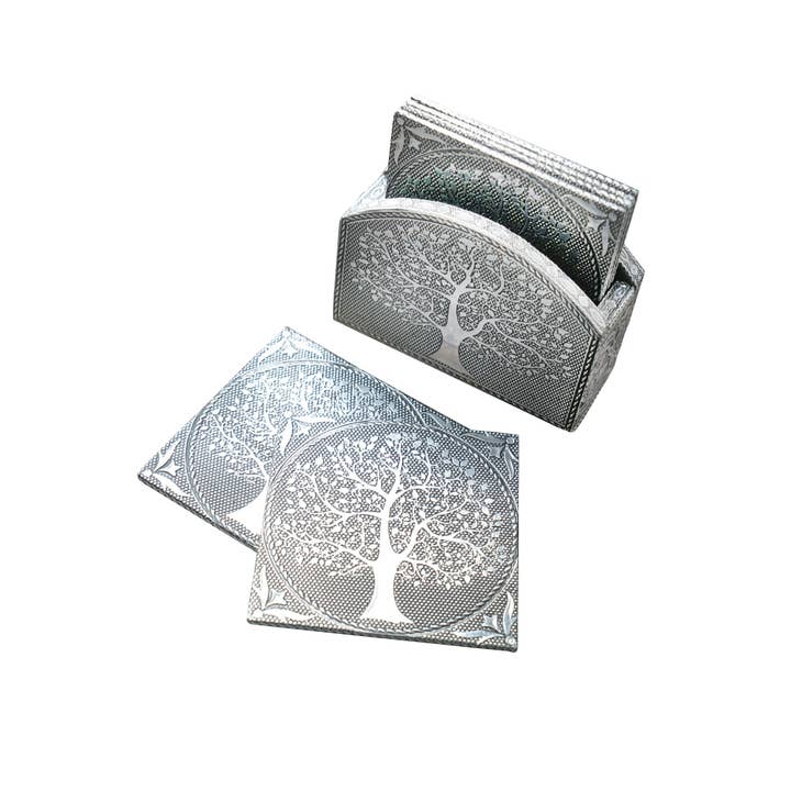 Namaste - Wholesale Coasters - Tree of Life Set of 6 Coasters in Holder1