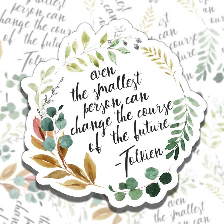 Autocollant en vinyle imperméable Tolkien Quote pour liseuse pour la vente par Sticky Sadness Designs