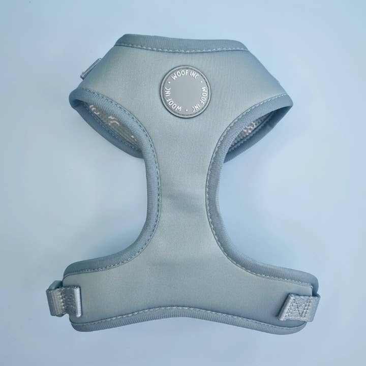 Dusty Blue Adjustable Dog Harness for wholesale by WOOF INC