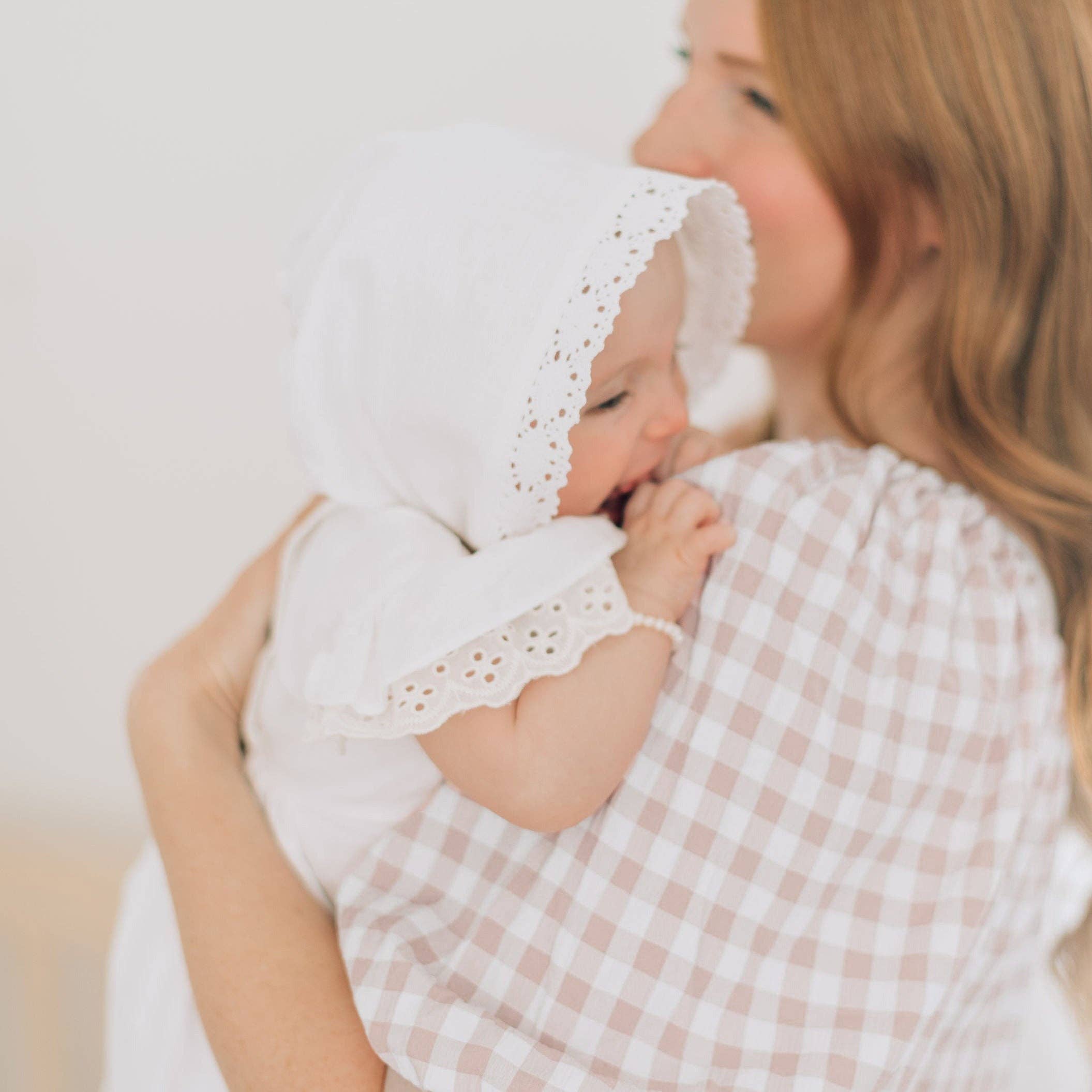 Miriia - Wholesale Dress - Baby - Everly Baby Girl White Cotton Baptism Christening Dress2