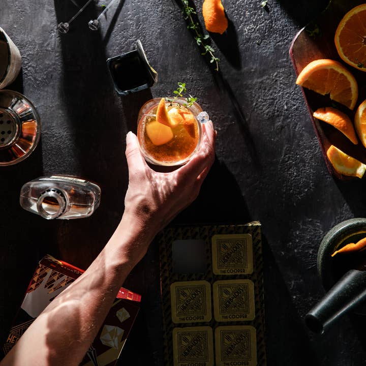 Herb & Lou's - Wholesale Cocktail mix/syrup - Blood Orange Old Fashioned Cocktail Mixer Cubes-12-Cube Pack4