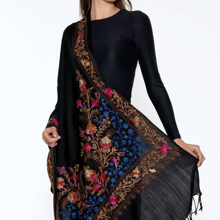 Sevya Handmade - Wholesale Wrap - Women's - Karuna Embroidered Shawls1