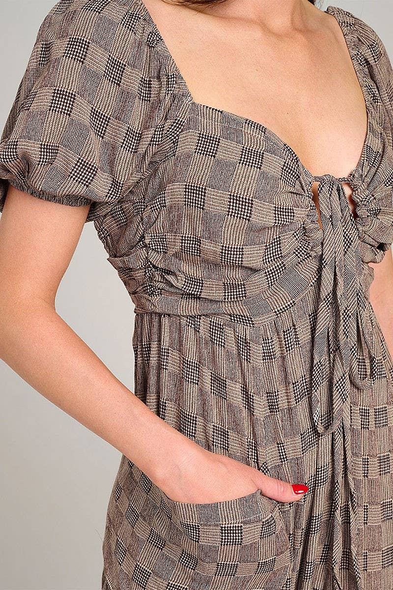 ROUSSEAU – wholesale Jumpsuit – Women's – PUFF SLEEVE FRONT POCKETS JOGGER JUMPSUIT7