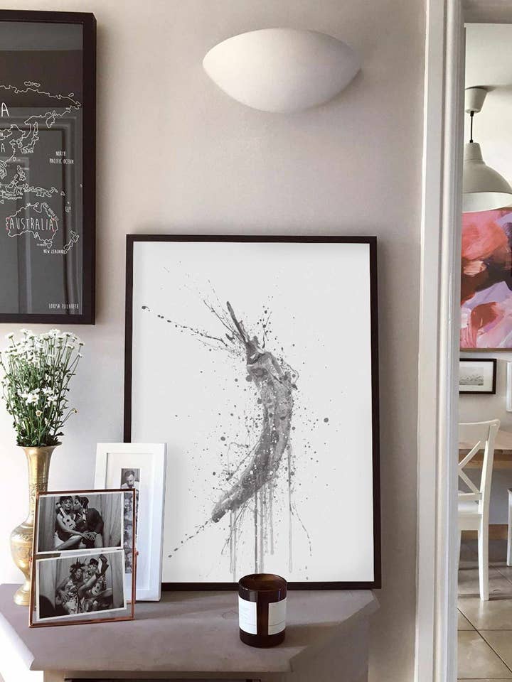 Green Chilli Wall Art Print (grijze editie) voor wholesale door We Love Prints