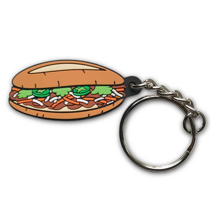 On Point Pins - Wholesale Keychain - Unisex - Vietnam - Vietnamese Banh Mi Sandwich Soft PVC Keychain