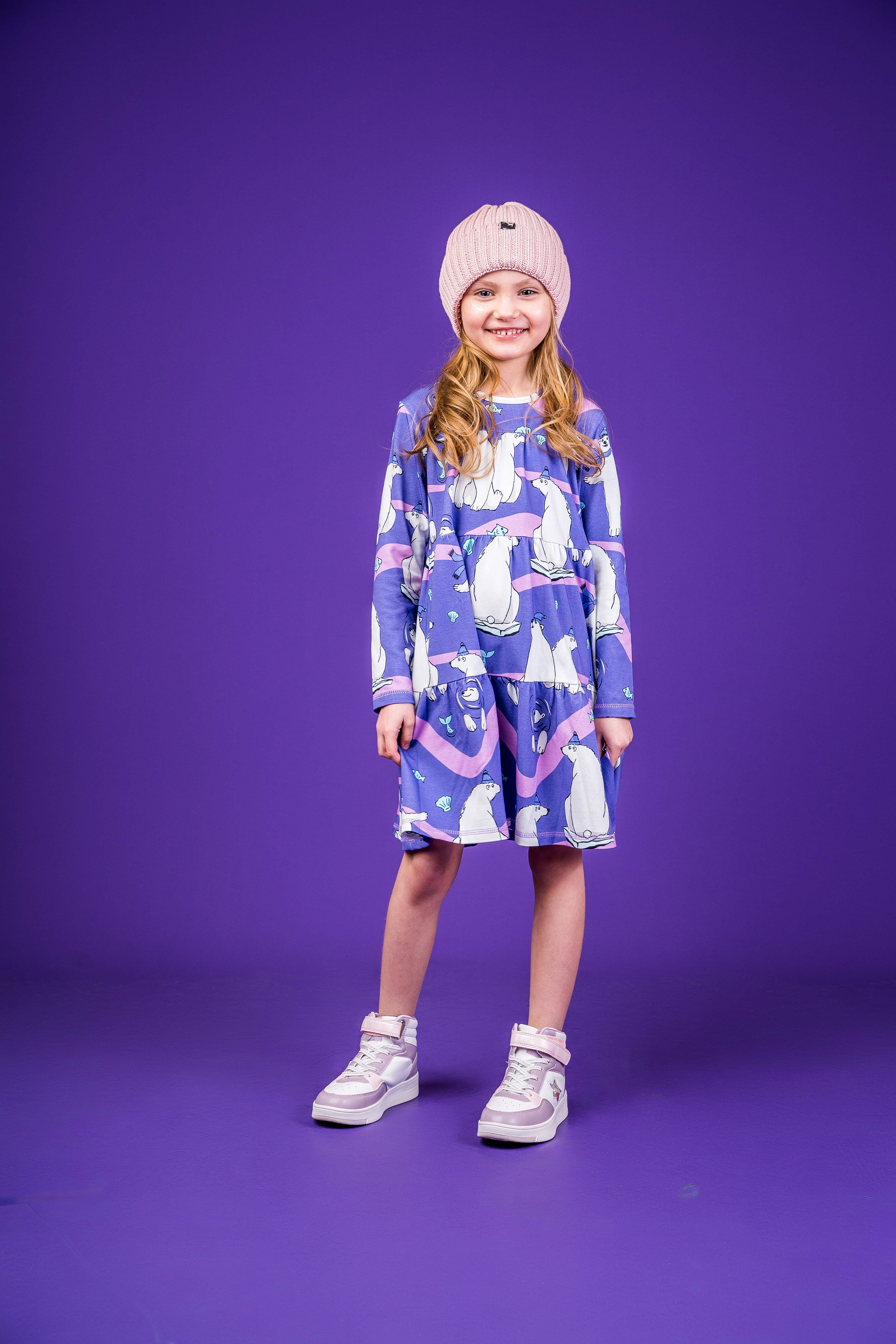 Mullido – wholesale Klänning – Barn – ISBJÖRN - A-LINJEKLÄNNING - AW2413