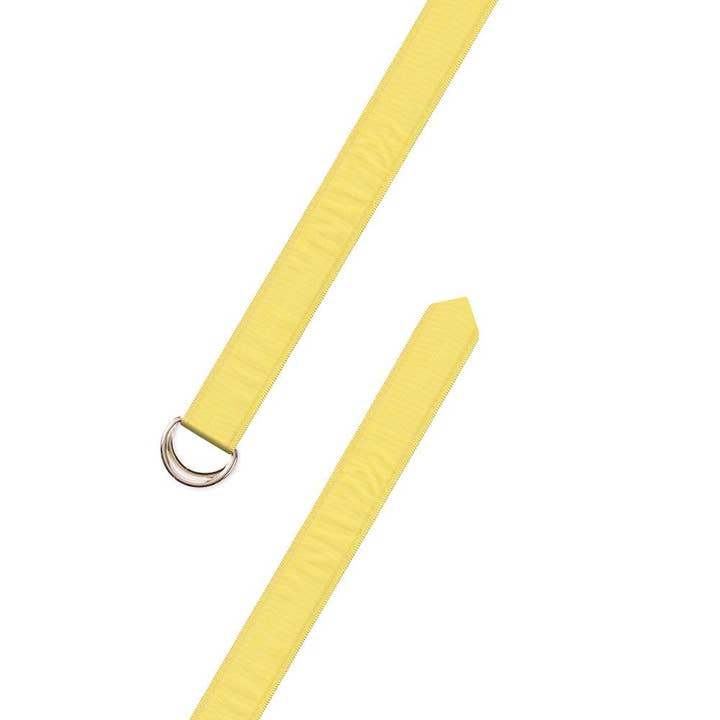 Yellow Grosgrain Ribbon D-Ring Belt for wholesale by Barrons-Hunter