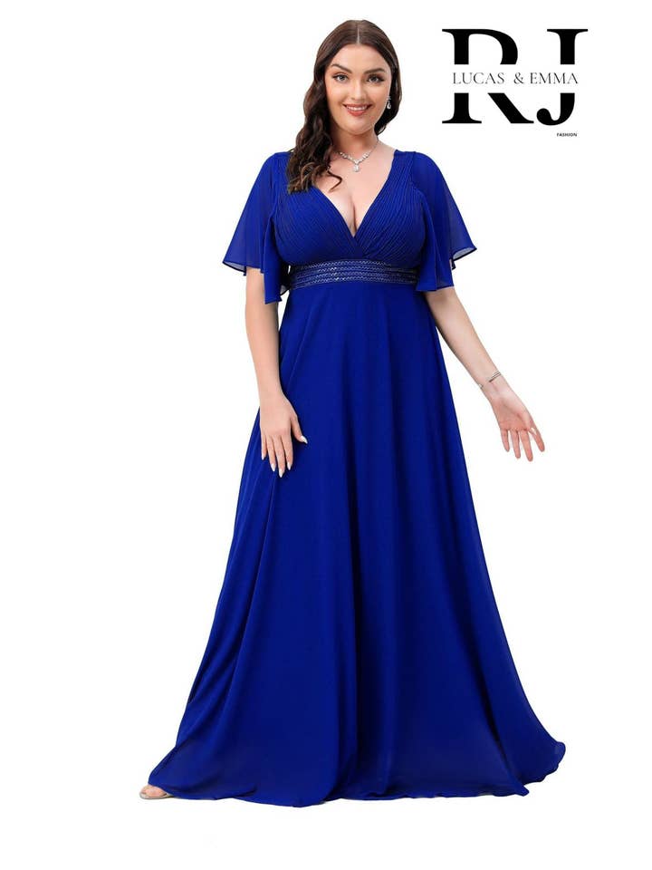 Lucas & Emma - Sarl RJ & co - Wholesale Gown - Women's - Plus size evening dress Ajaccio 22283