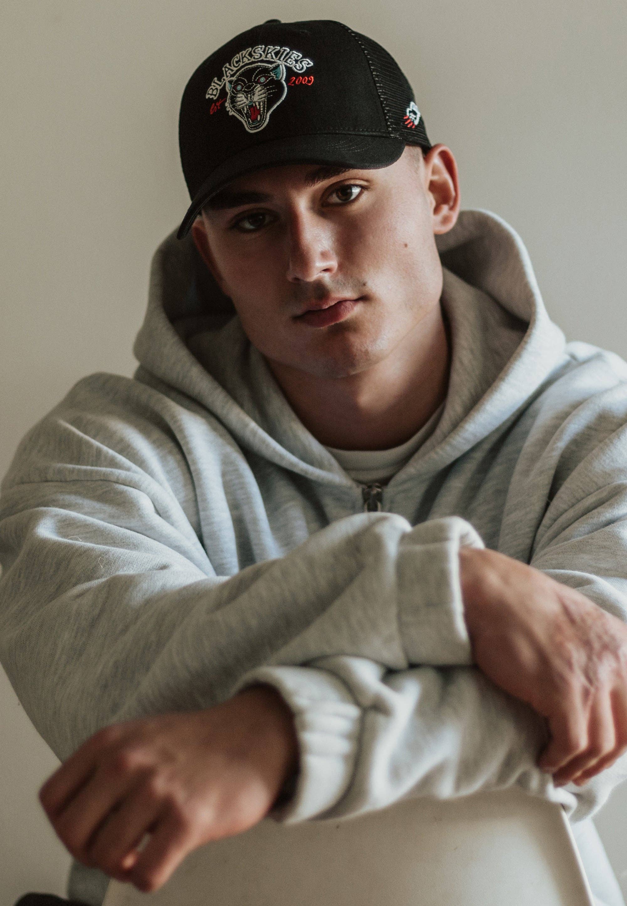 Blackskies - Wholesale Trucker Hat - Unisex - Traditional Tattoo Trucker Cap Panther Black-Black-Black4