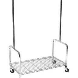Only Hangers - Wholesale Retailer Display Stand/Case - 36" Rolling Rack w/ Base Shelf0