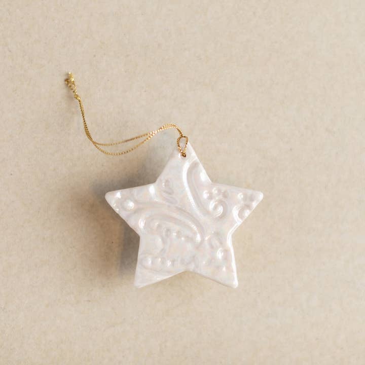Ornamento Estrela de Porcelana por atacado de Melodie Grace Pottery