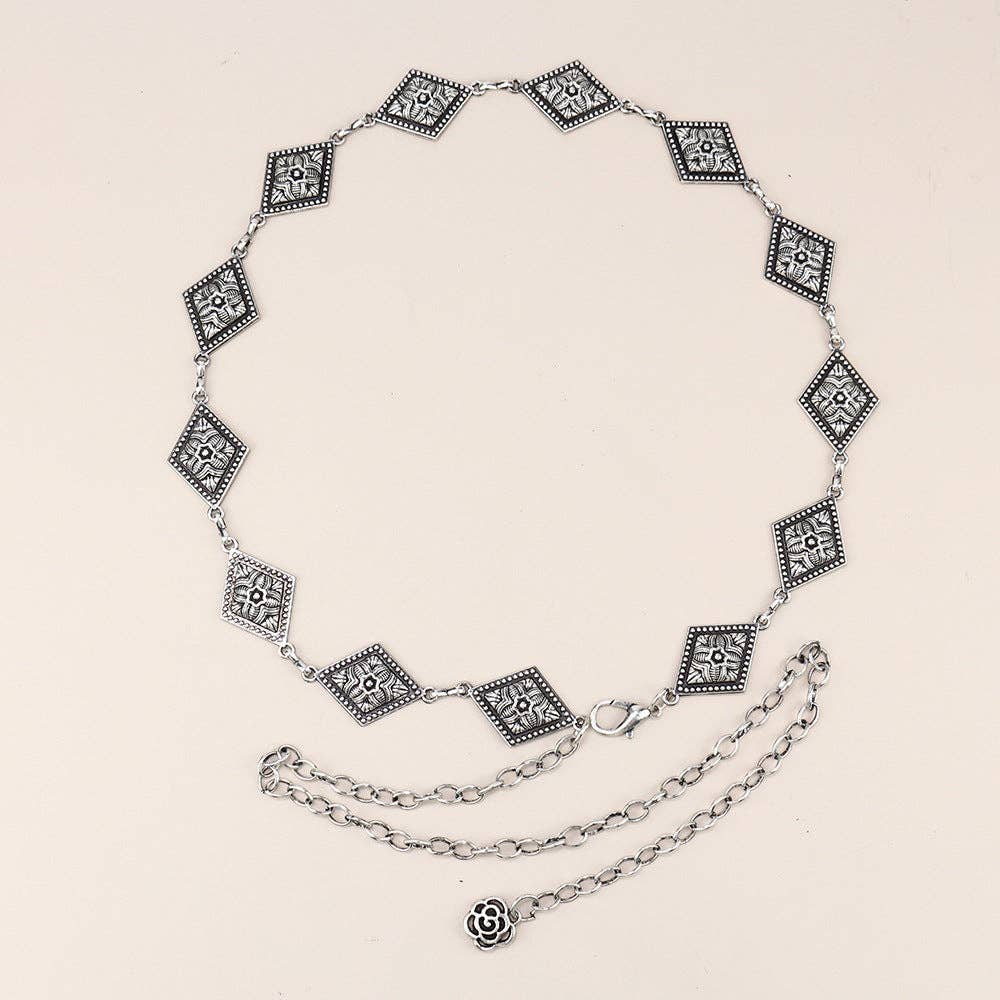 SALINA TRADING INC – Großhandel Gürtel – Damen – Metallkettengürtel mit Schmetterlings- und Herzdesign24