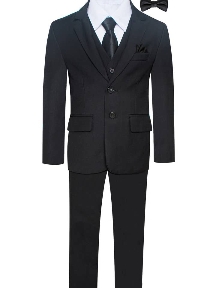 Boy's Suit Pants Vest Tie Blazer 7Pcs Classic Notched Lapel for wholesale by Setco.26