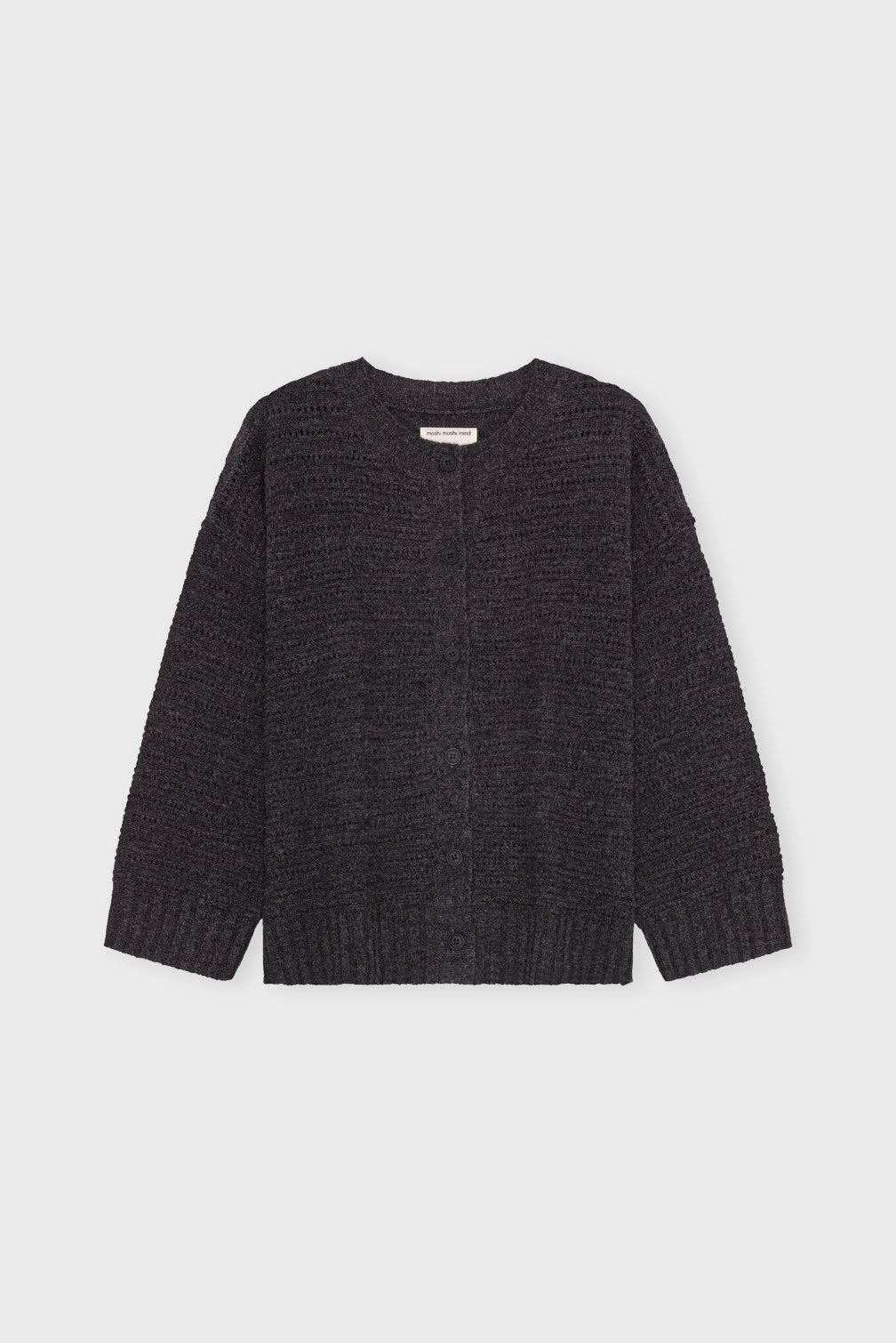 charcoal melange dora cardigan merino for wholesale on Faire1