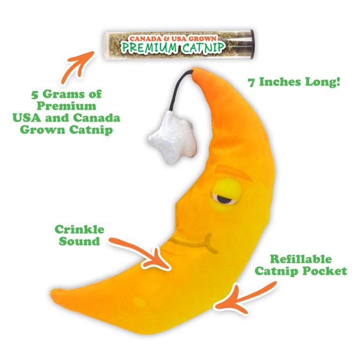 Pet Palette Distribution - Wholesale Pet Toy - Cat - Meowijuana Get Hung Moon & Stars Cat Toy1
