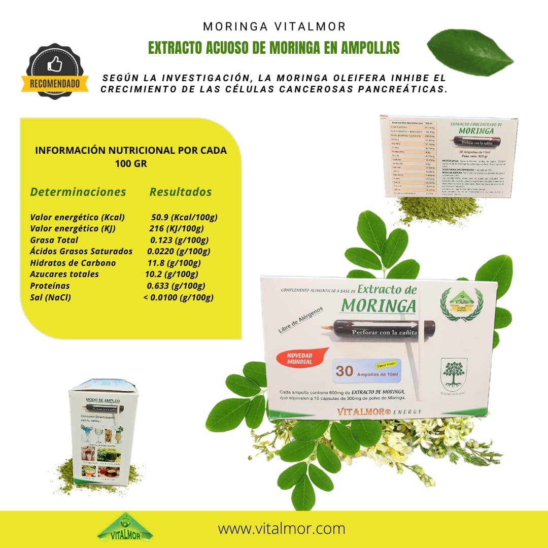 VITALMOR - Venta al por mayor Suplementos/vitaminas para beber - Ampollas de Moringa4