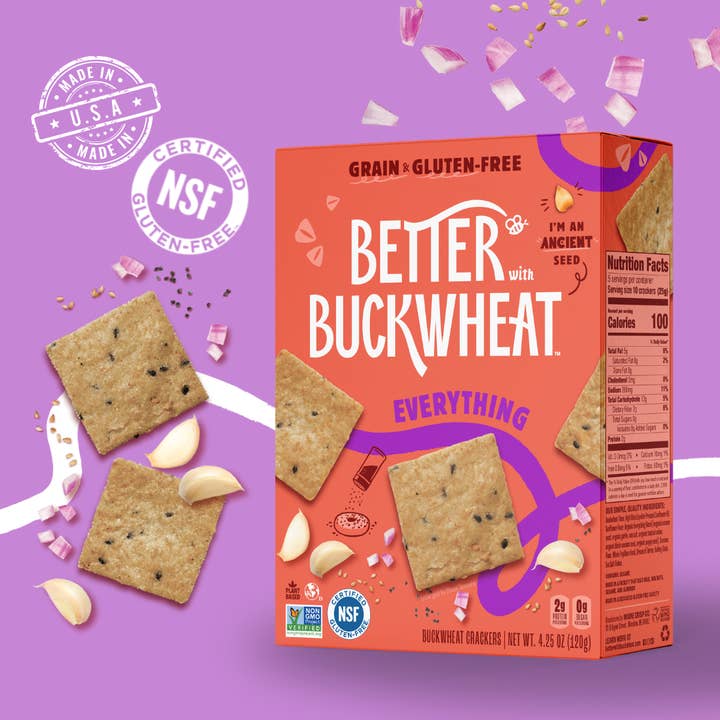 Better with Buckwheat | Maine Crisps - Wholesale Crackers - Everything Crackers | Gluten-Free | Artisanal | Charcuterie12