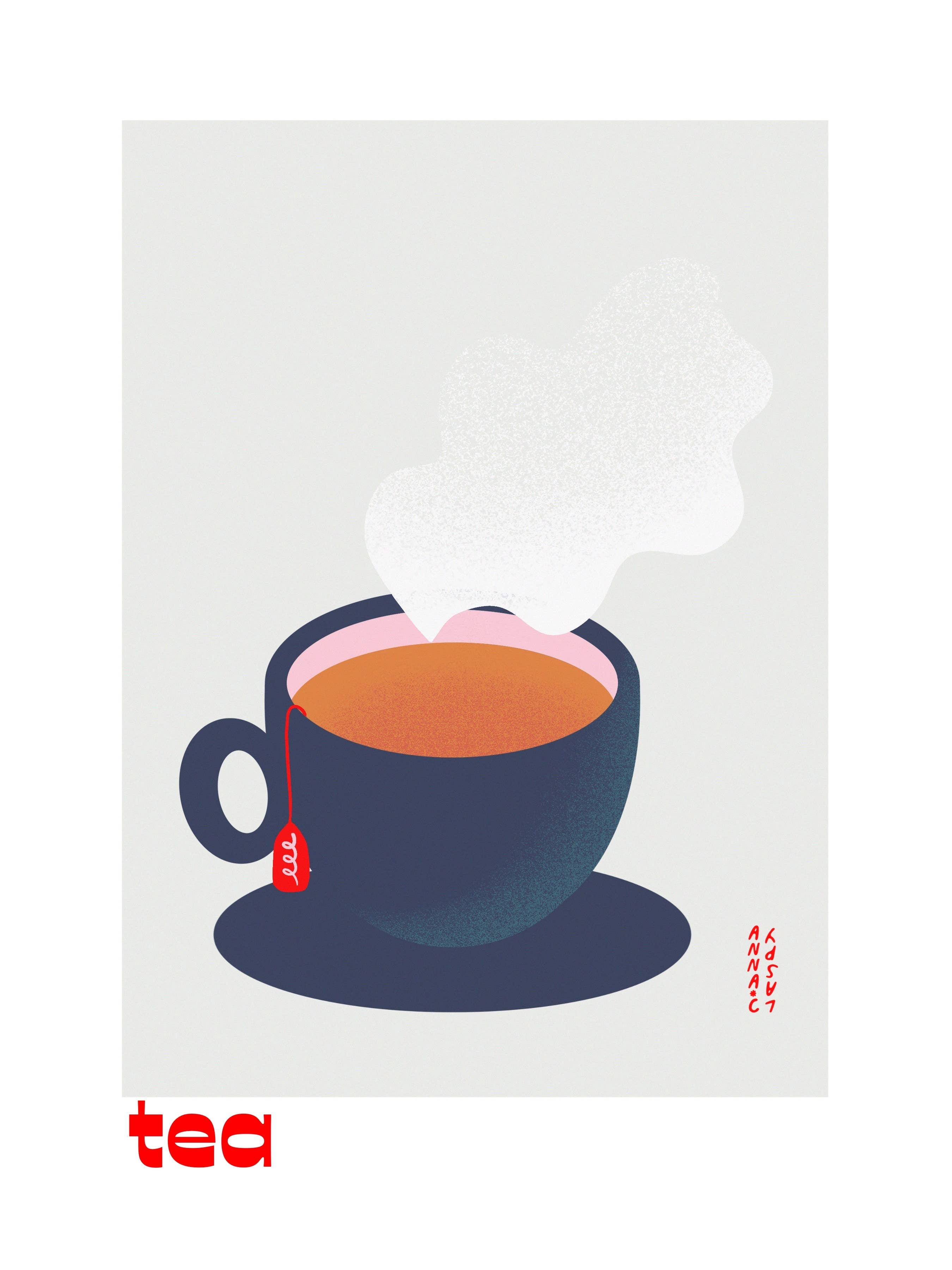 Claspy Creates - Wholesale Art Print - Tea | 9x12" Archival Art Print1