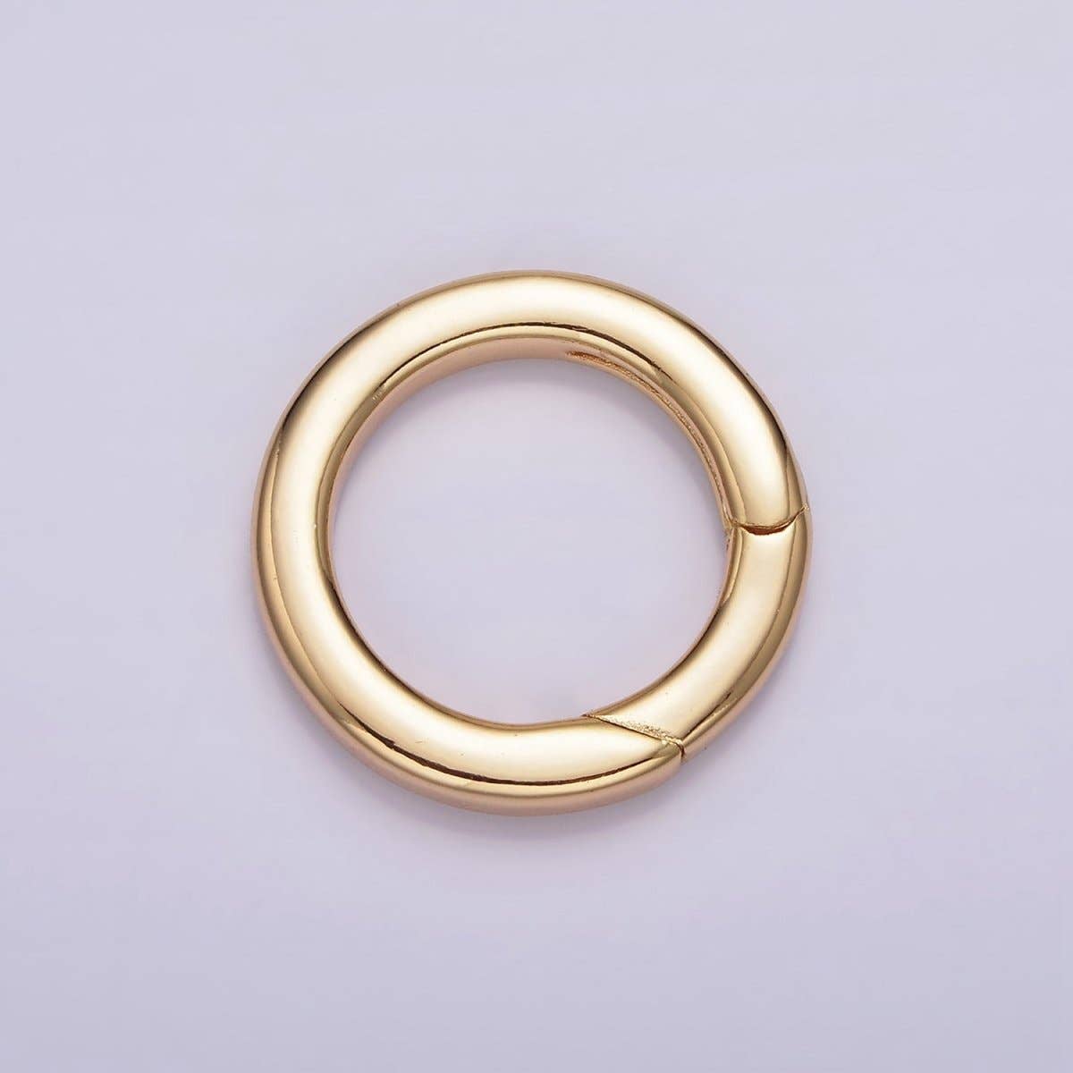 Aim Eternal - Wholesale Craft Supplies - 18K Gold Filled Push Gate Ring Charm Holder Bail for Charm Jewelry Kit Supplies For DIY Jewelry Making | Z-492 - Z-4974