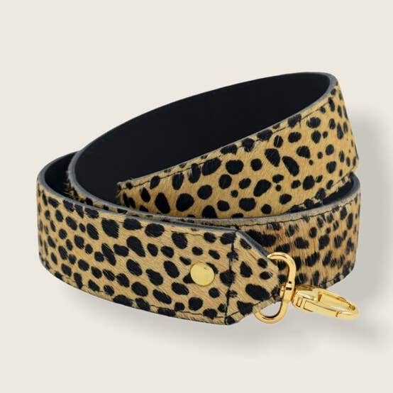 BROWN CHEETAH BAG STRAP | LONG for wholesale by Fique The Label