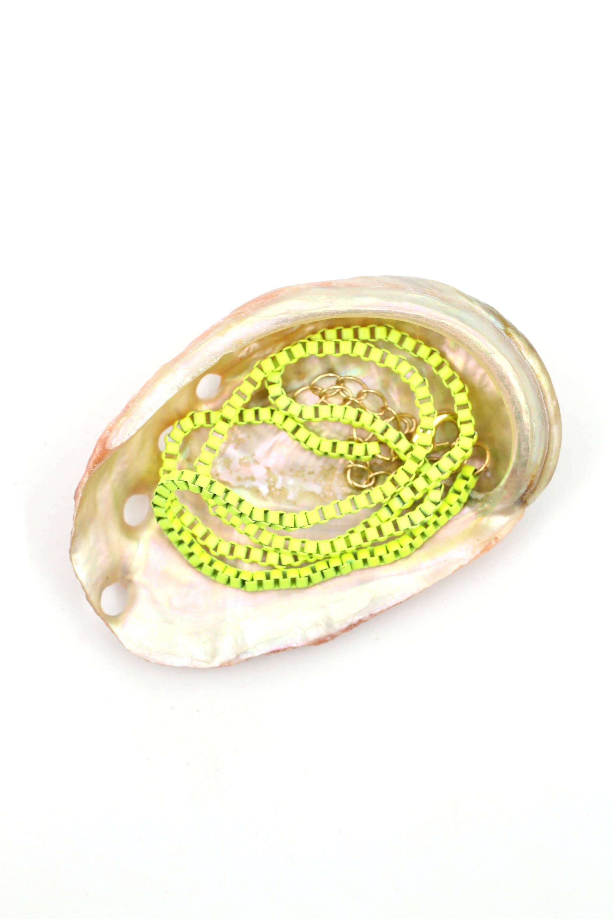 Woman Shops World - Wholesale Link & Chain Necklace - Enamel Box Chain Necklace, Adjustable Unisex Jewelry5