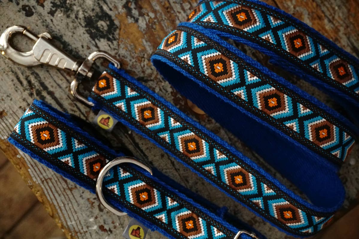 hundsfutter - Wholesale Pet Collar - Dog - Dark navy blue design necklace and strap set21