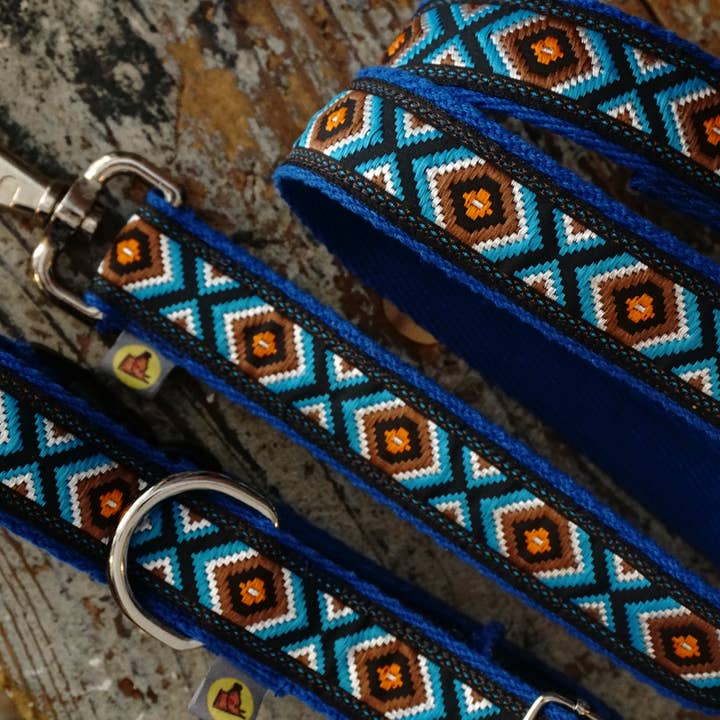 hundsfutter - Wholesale Pet Collar - Dog - Dark navy blue design necklace and strap set21