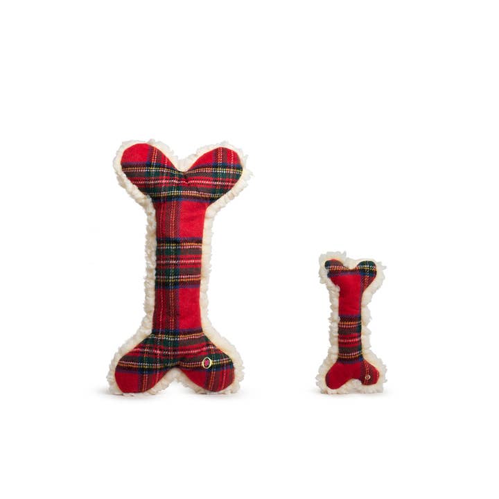 Tartan Tidings Collection HuggleFleece® Bone for wholesale by HuggleGroup