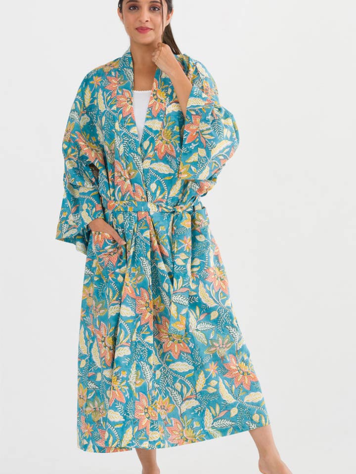 Sevya Handmade - Wholesale Robe - Women's - Lalita Block Print Kimono Robes13