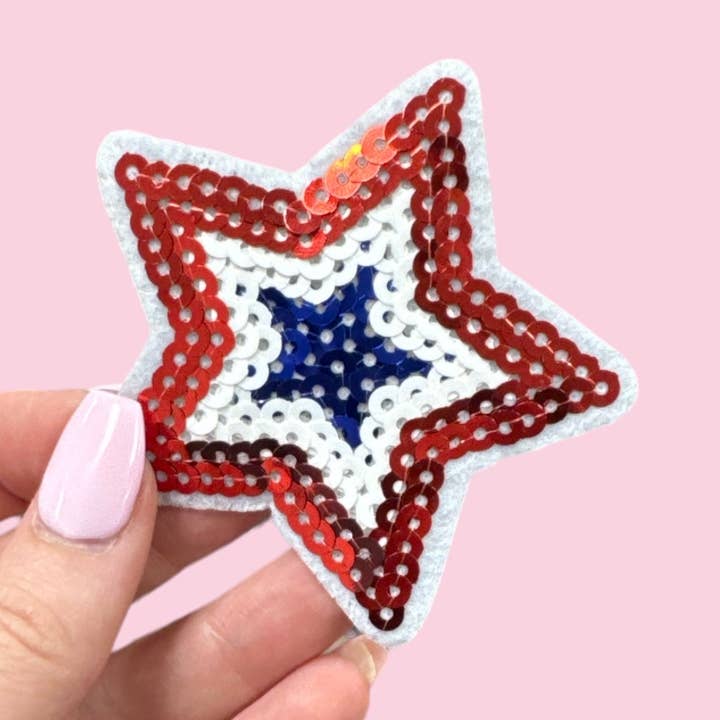 Star - Patriotic (HEAT PRESS) (MÍNIMO DE 100$ EN PARCHES) para venta al por mayor de Camel Threads